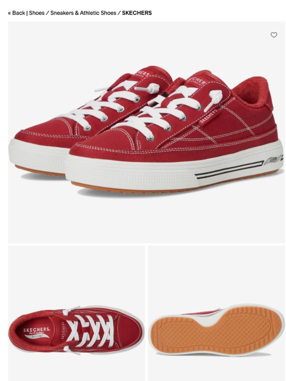 Women Red Sketchers Arch Fit Arcade - Arcata | Size 10